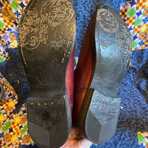 70 post Paris Joelle leather ankle boot in red size 10 - Picture 6 of 6